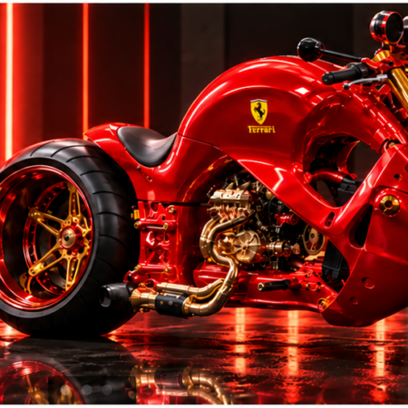 Ferrari Inspired Custom Superbike 3D model