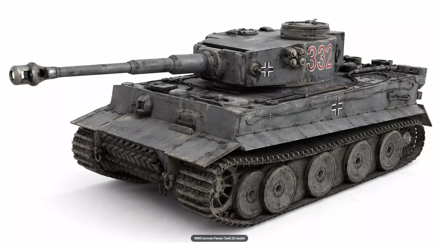 German Panzer Tank 3D model