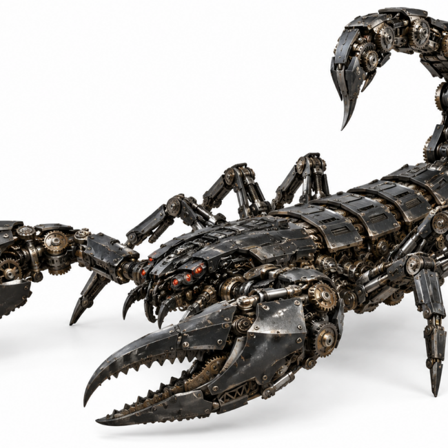 Modèle 3D de robot scorpion mécanique (science-fiction)